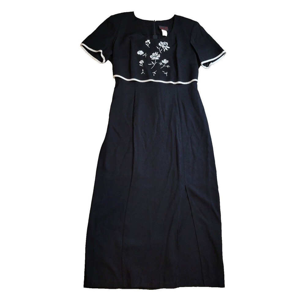 MISS SCARLETT dress size 14 romantic goth floral maxi 90s vintage teacher NWT